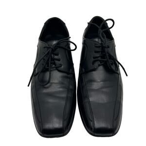 Amali 1837-000 Black Upper Square Toe Derby Mens 8.5 Dress Shoes